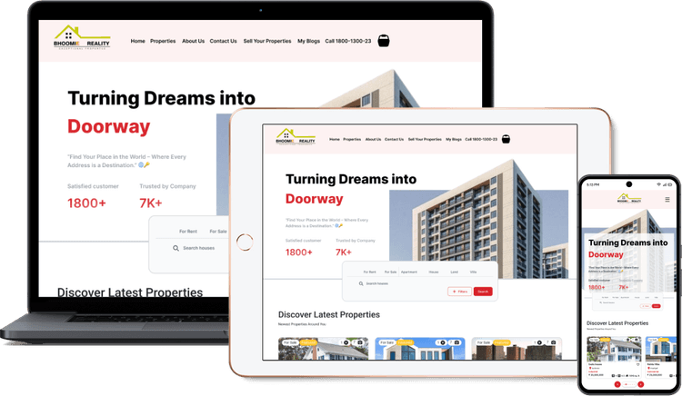 Bhoomie Realty Real Estate Website case study